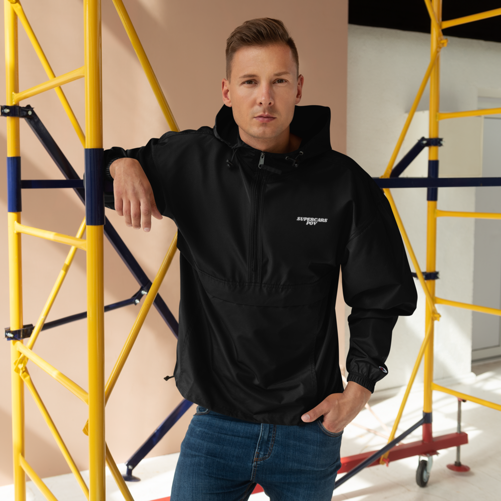 Supercarspov Champion Packable Jacket - BLACK
