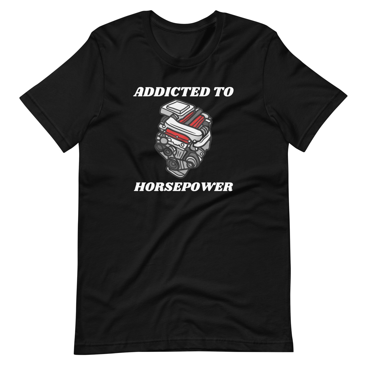 ADDICTED TO HORSEPOWER TEE - BLACK