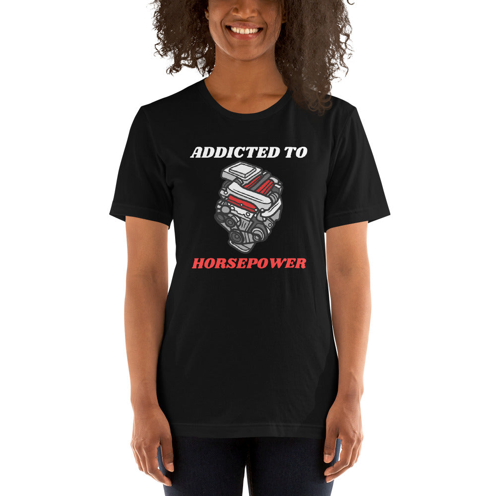 ADDICTED TO HORSEPOWER TEE - BLACK