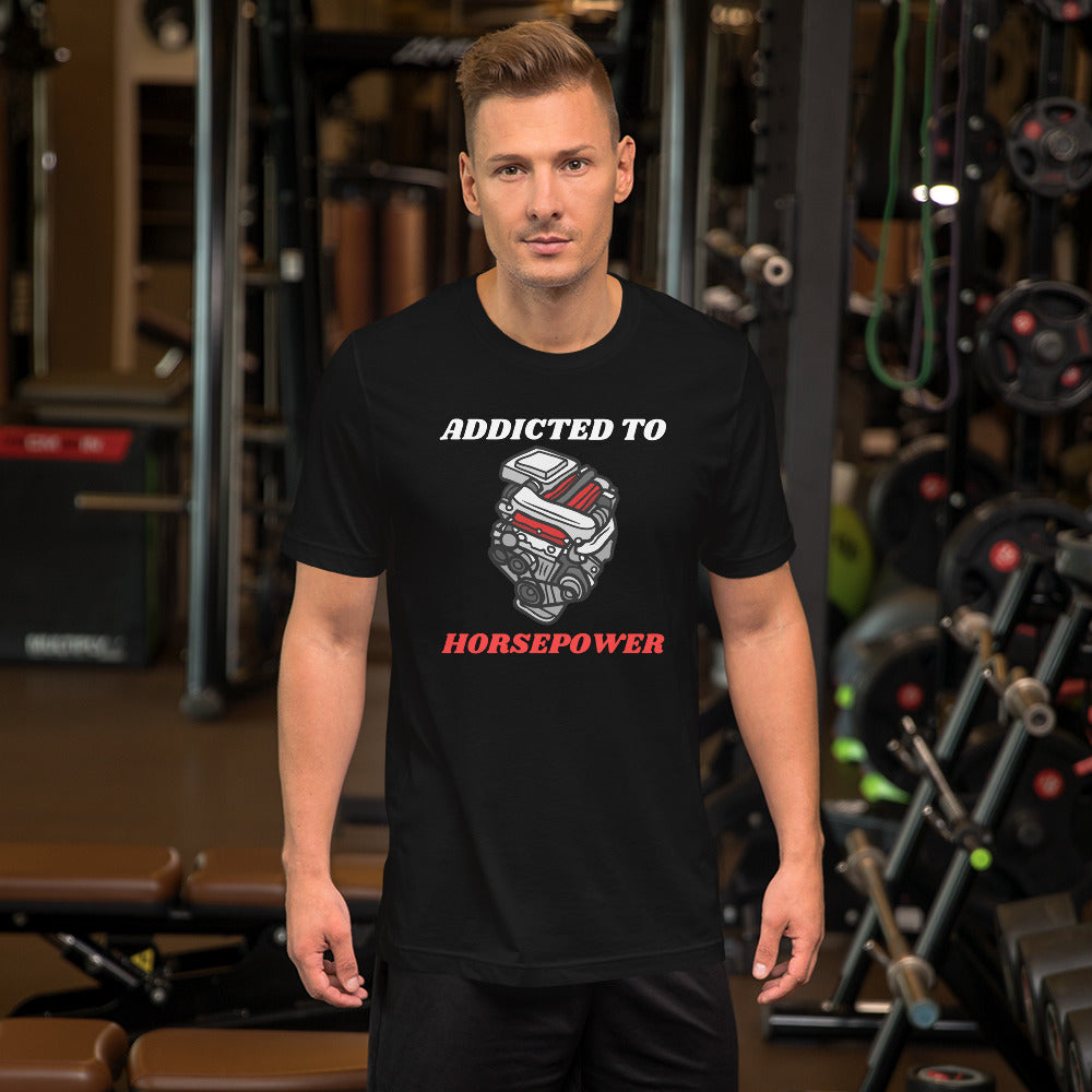 ADDICTED TO HORSEPOWER TEE - BLACK