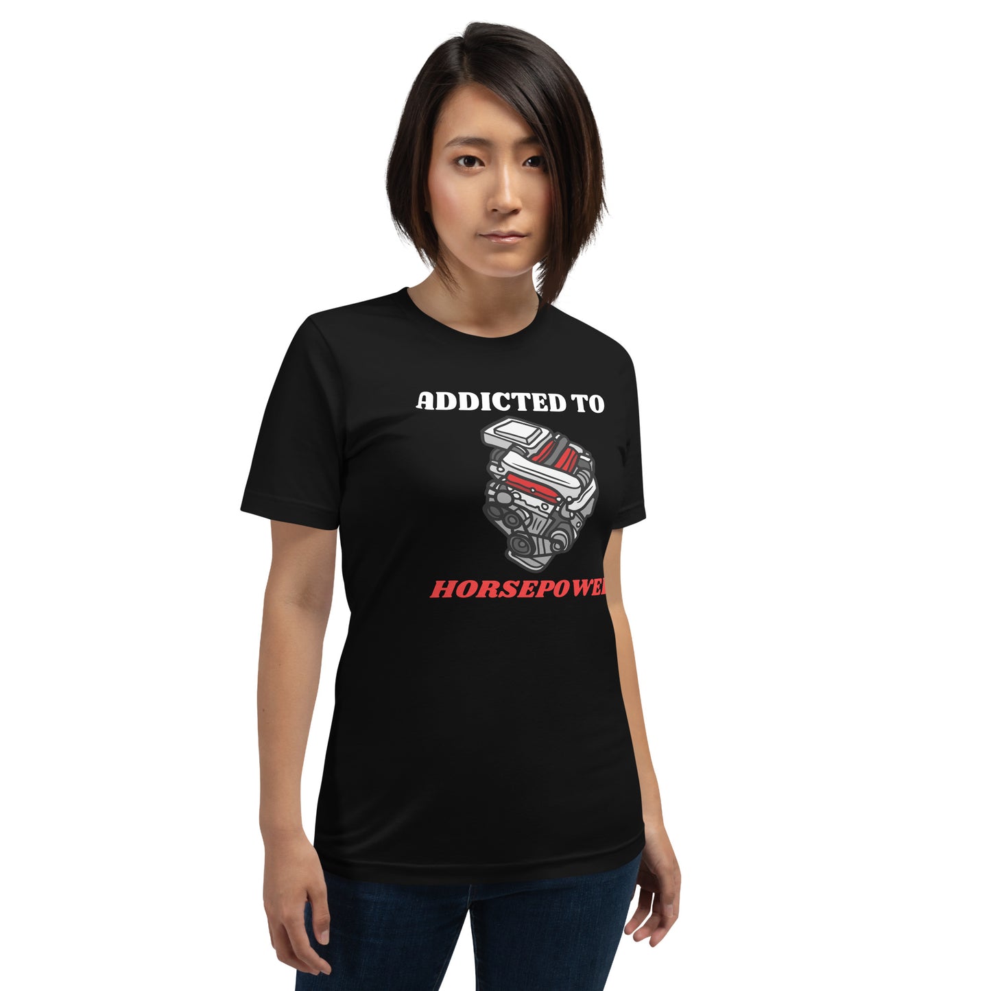 ADDICTED TO HORSEPOWER TEE - BLACK