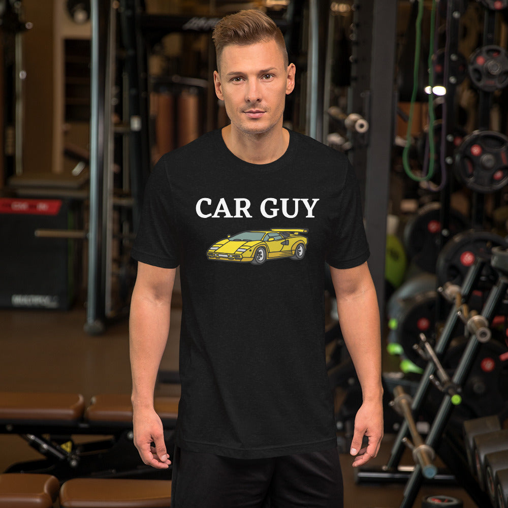 CAR GUY TEE - BLACK WITH YELLOW CAR