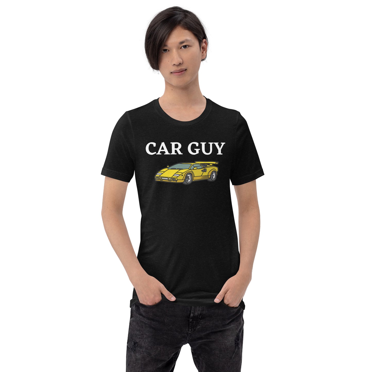 CAR GUY TEE - BLACK WITH YELLOW CAR