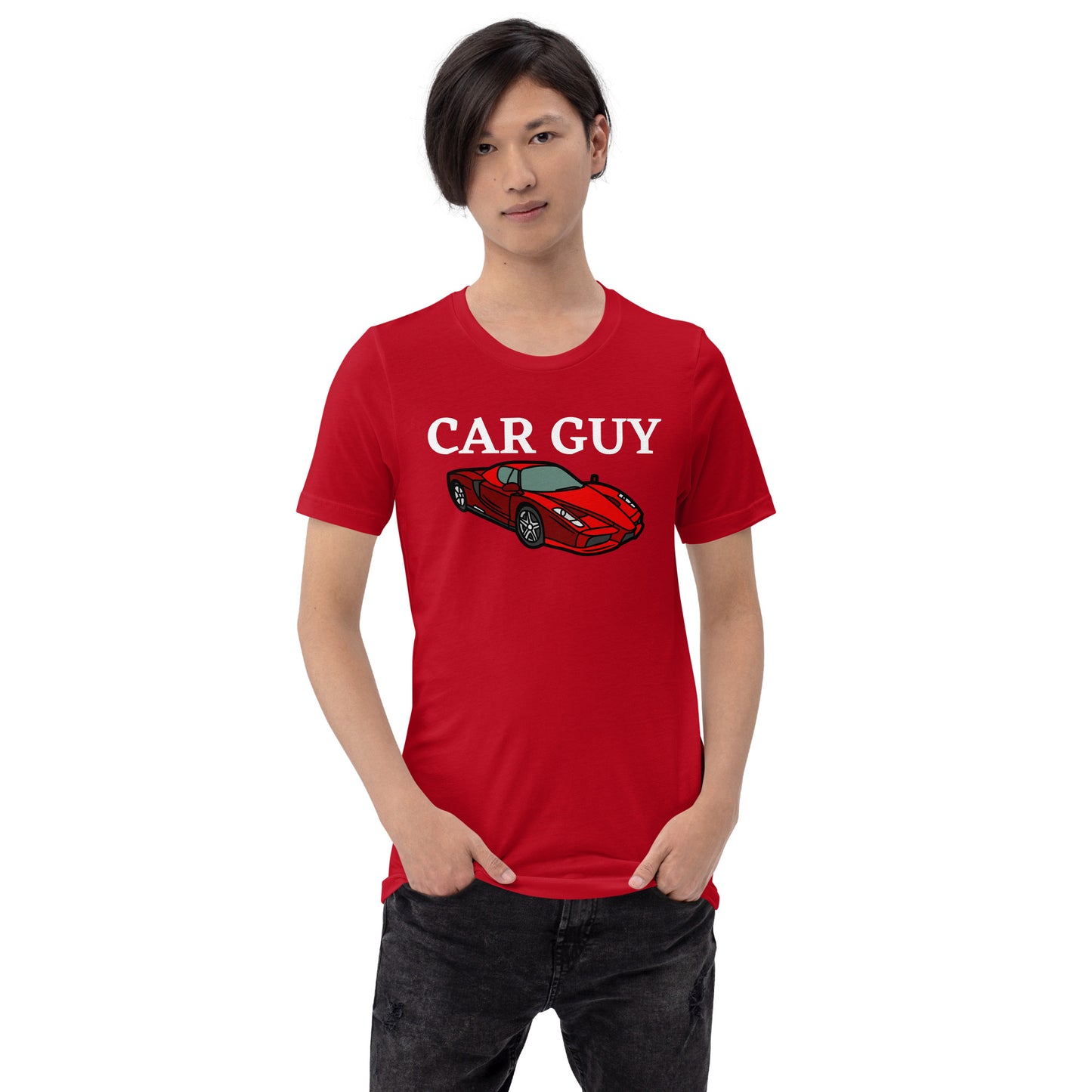 CAR GUY TEE - RED WITH RED CAR