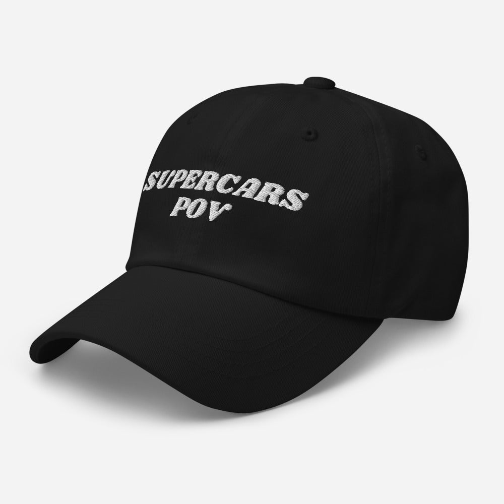 SUPERCARSPOV DAD HAT - BLACK