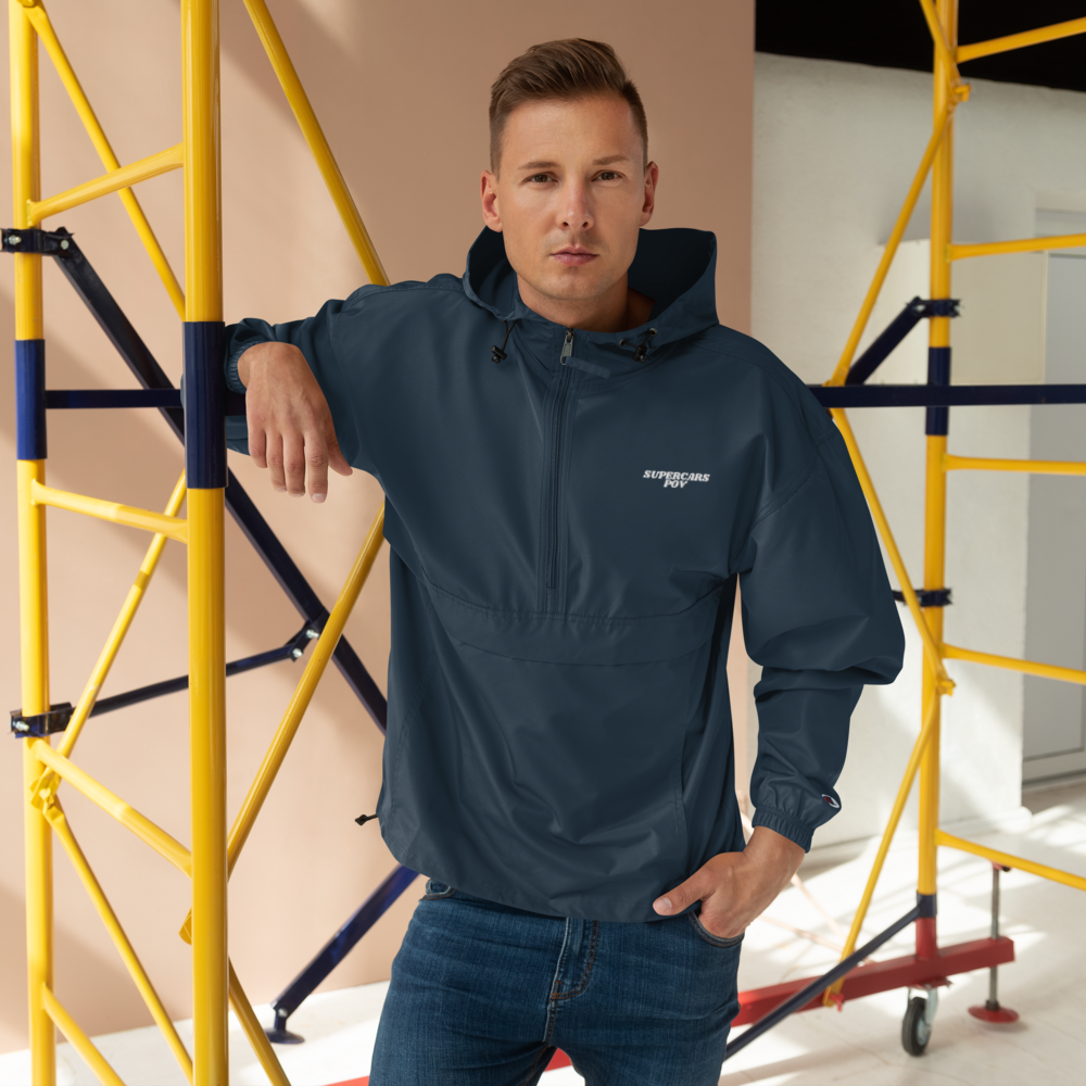 Supercarspov Champion Packable Jacket - BLACK