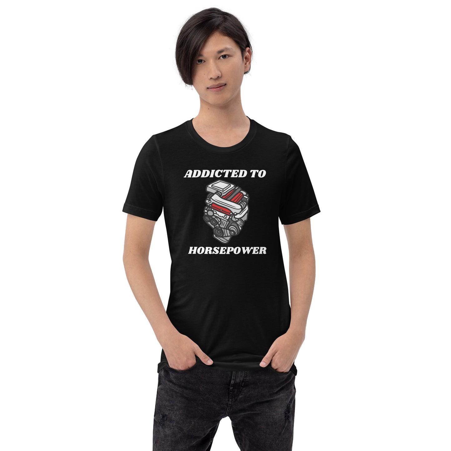 ADDICTED TO HORSEPOWER TEE - BLACK