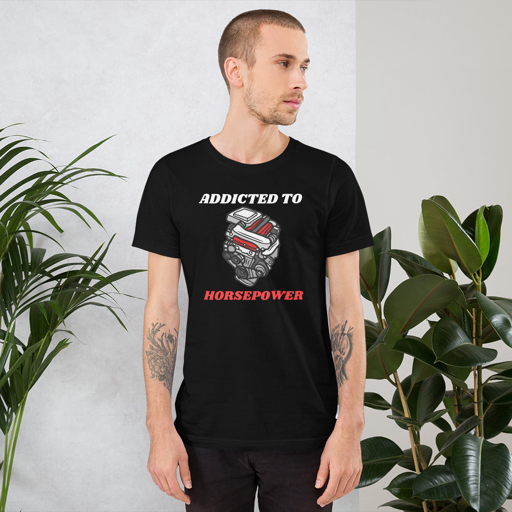 ADDICTED TO HORSEPOWER TEE - BLACK