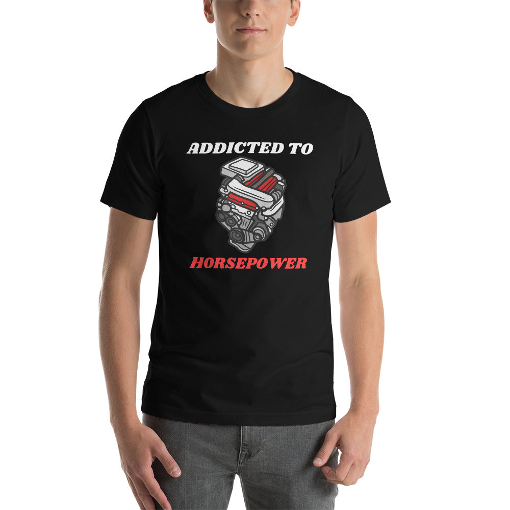 ADDICTED TO HORSEPOWER TEE - BLACK