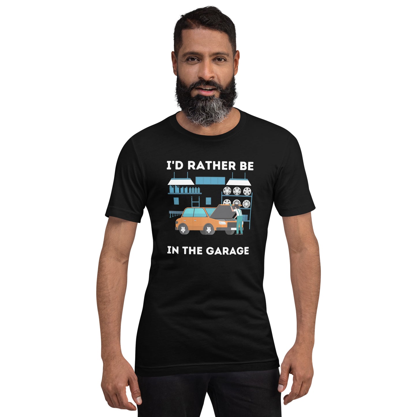 I'D RATHER BE IN THE GARAGE TEE - BLACK