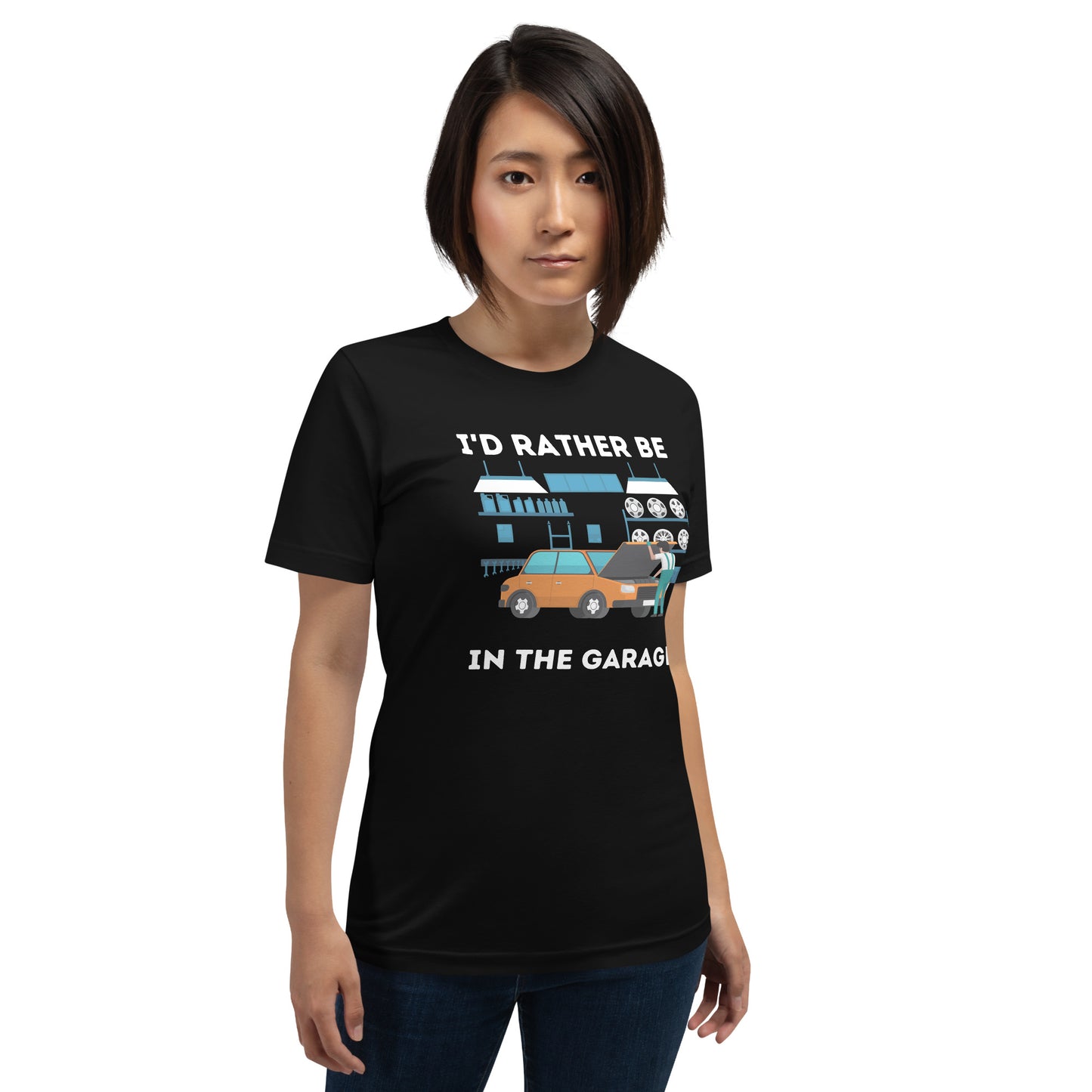 I'D RATHER BE IN THE GARAGE TEE - BLACK