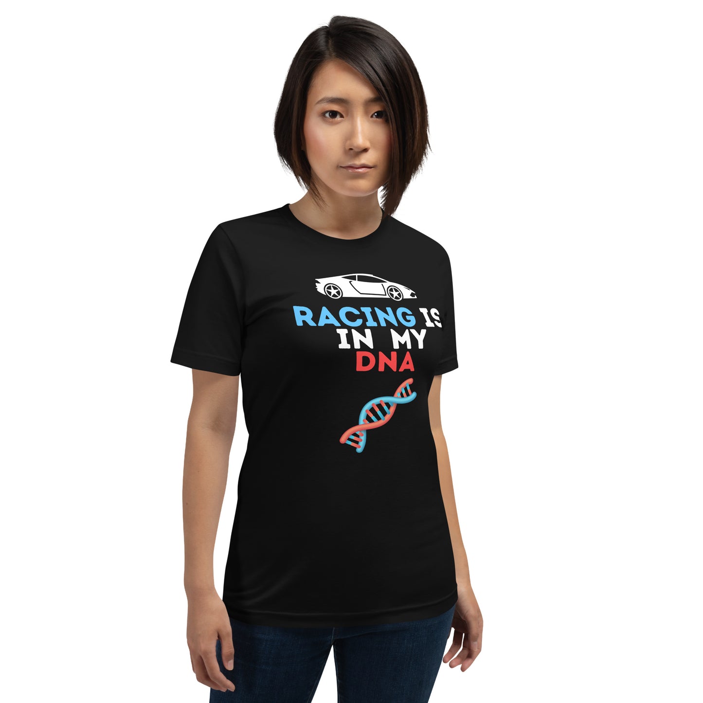 RACING IS IN MY DNA 🏁 TEE - BLACK