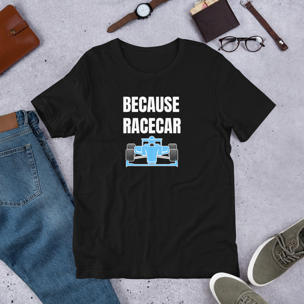 BECAUSE RACECAR TEE - BLACK