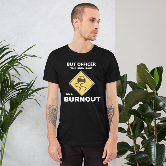 FUNNY ROAD SIGN TEE - BLACK
