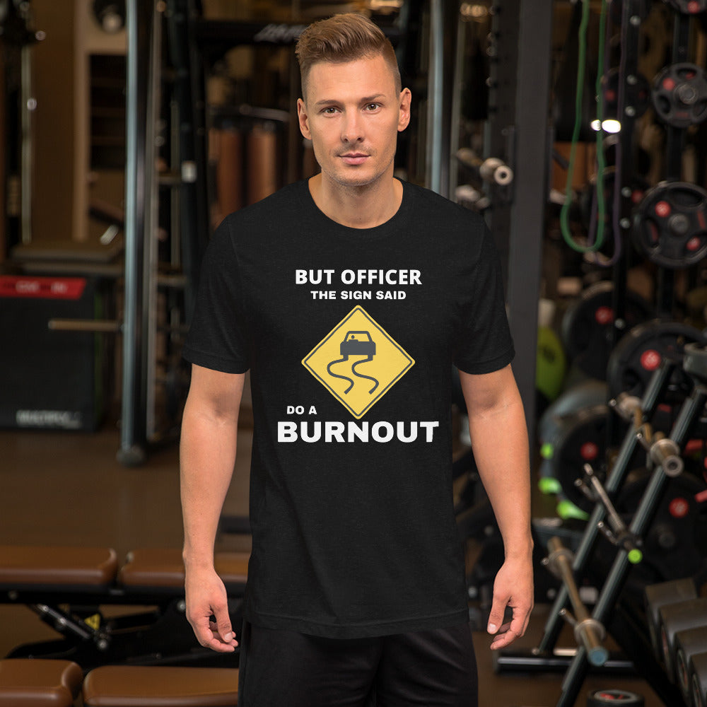 FUNNY ROAD SIGN TEE - BLACK