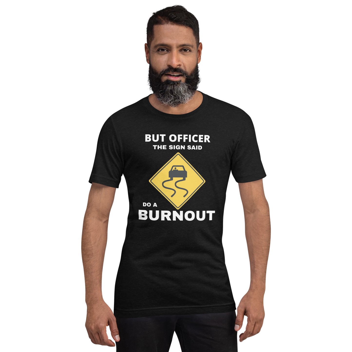FUNNY ROAD SIGN TEE - BLACK