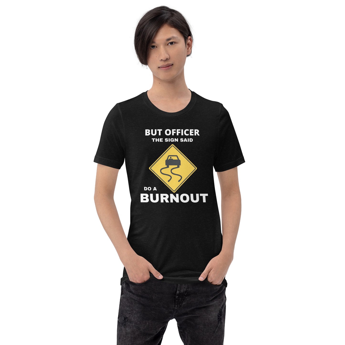 FUNNY ROAD SIGN TEE - BLACK