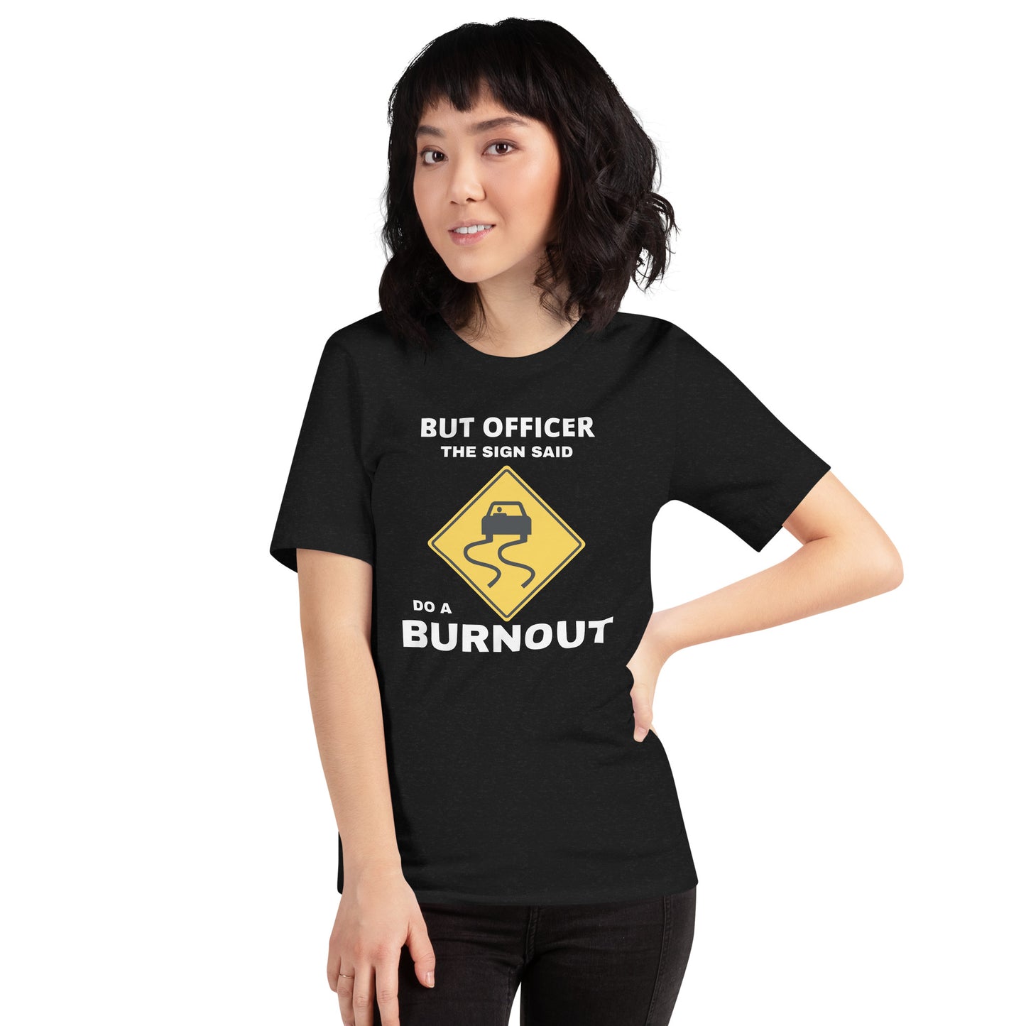 FUNNY ROAD SIGN TEE - BLACK