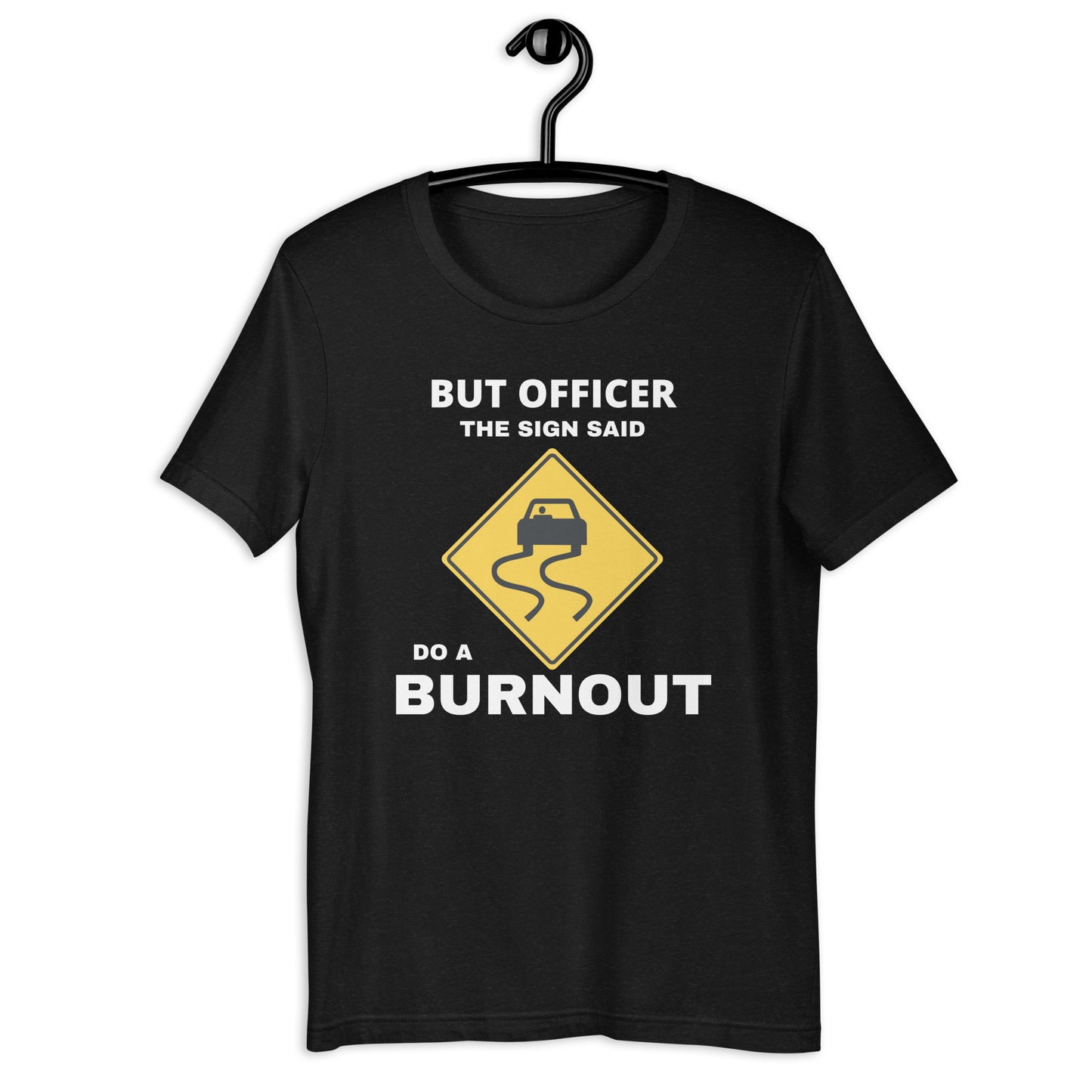 FUNNY ROAD SIGN TEE - BLACK