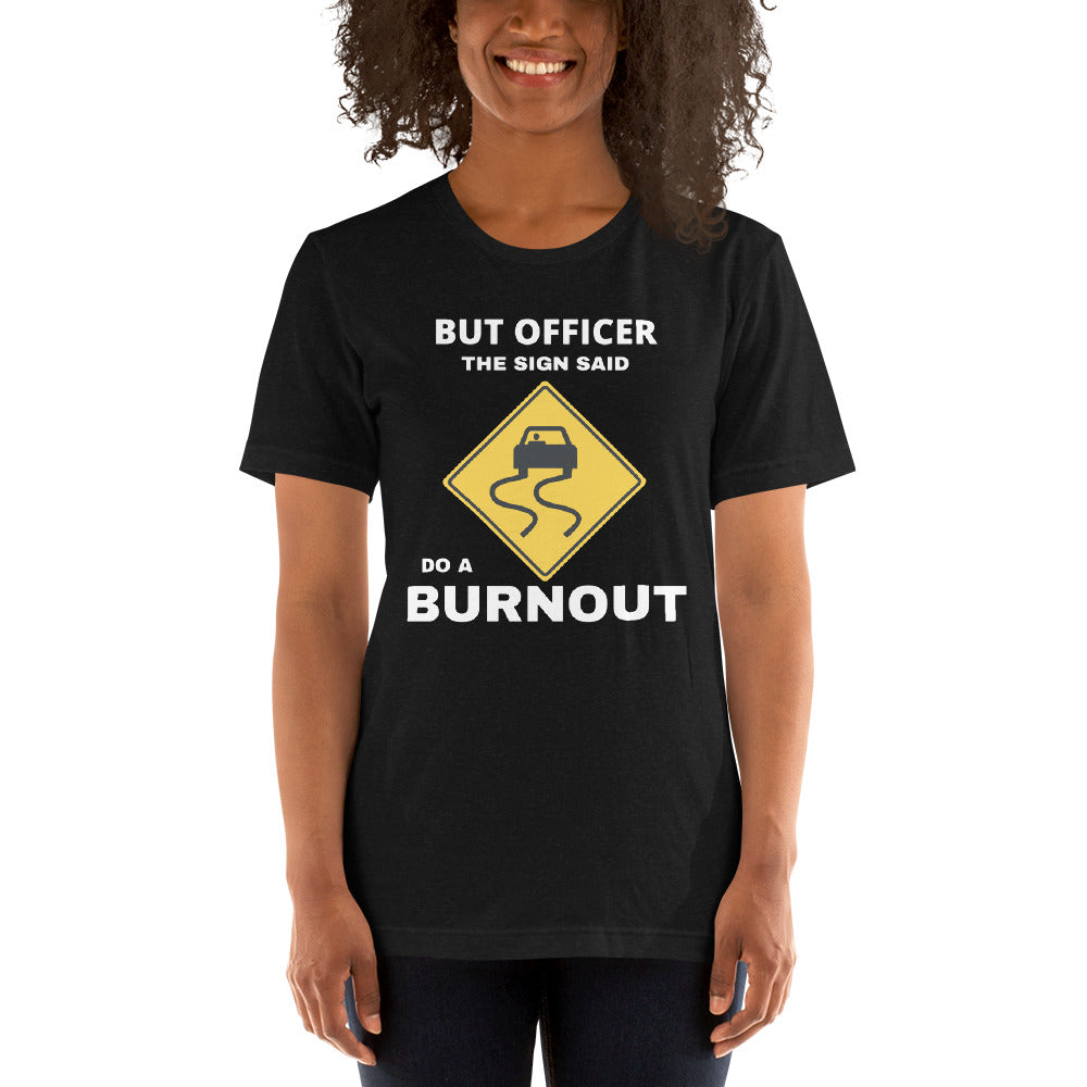 FUNNY ROAD SIGN TEE - BLACK