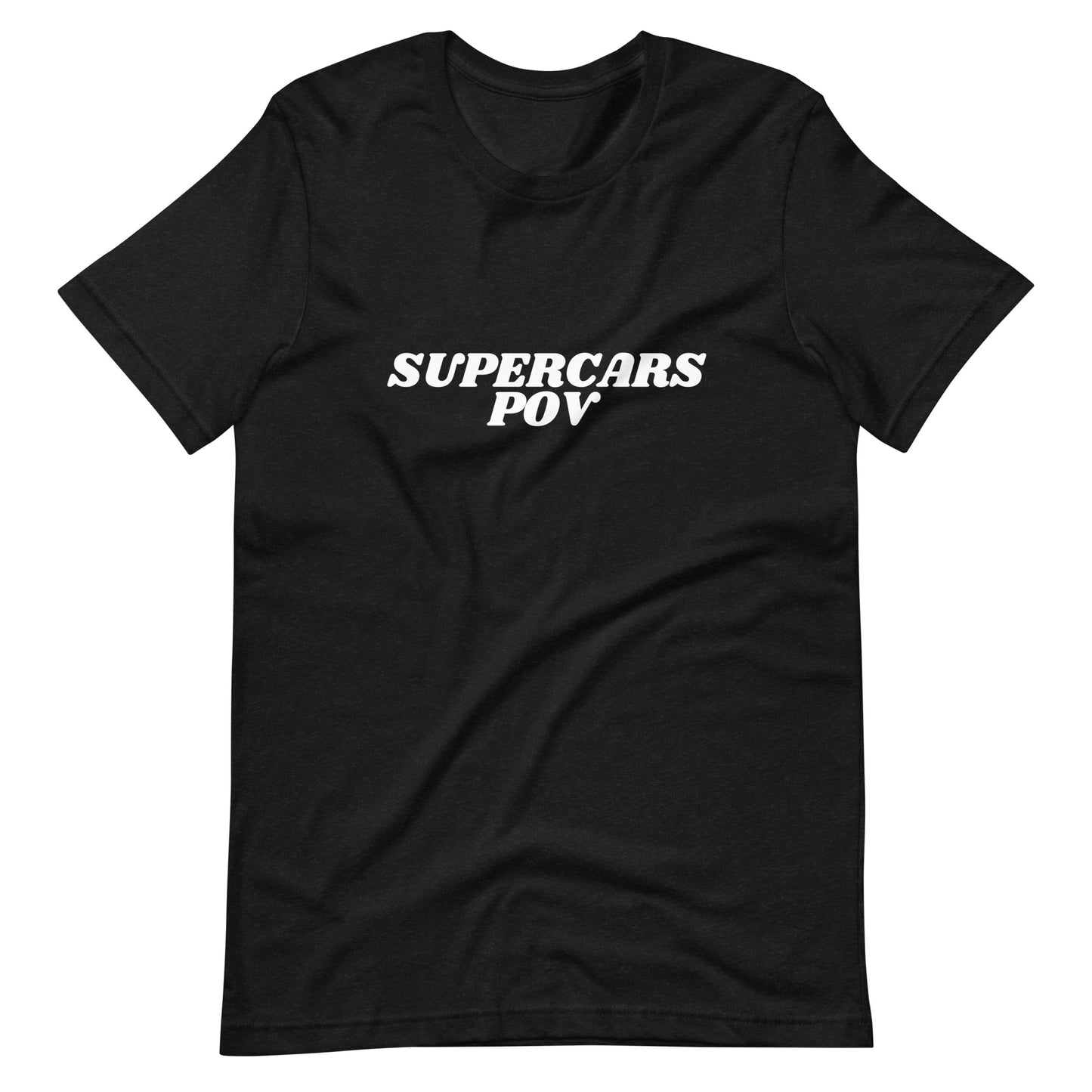 SUPERCARSPOV BLACK TEE WITH WHITE LOGO