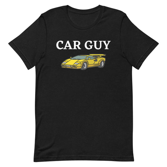 CAR GUY TEE - BLACK WITH YELLOW CAR