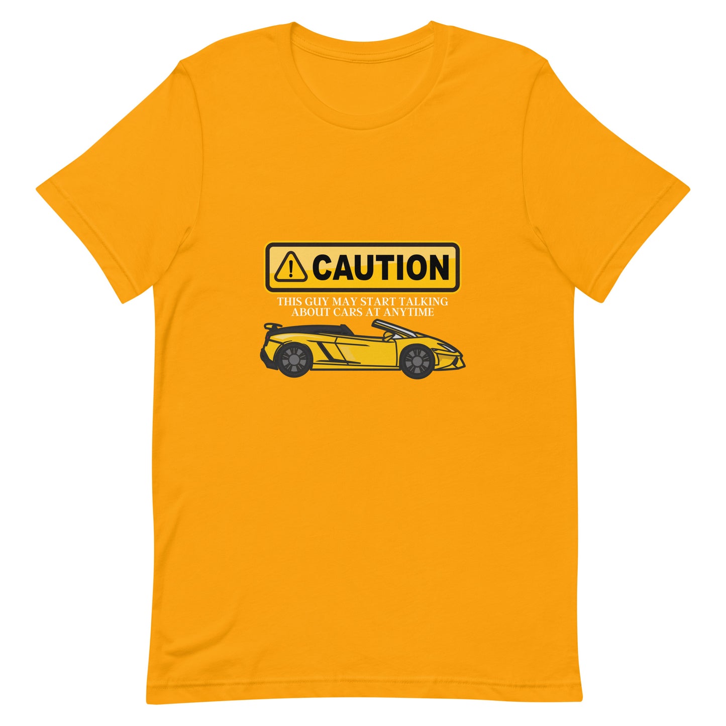 CAUTION TEE - GOLD