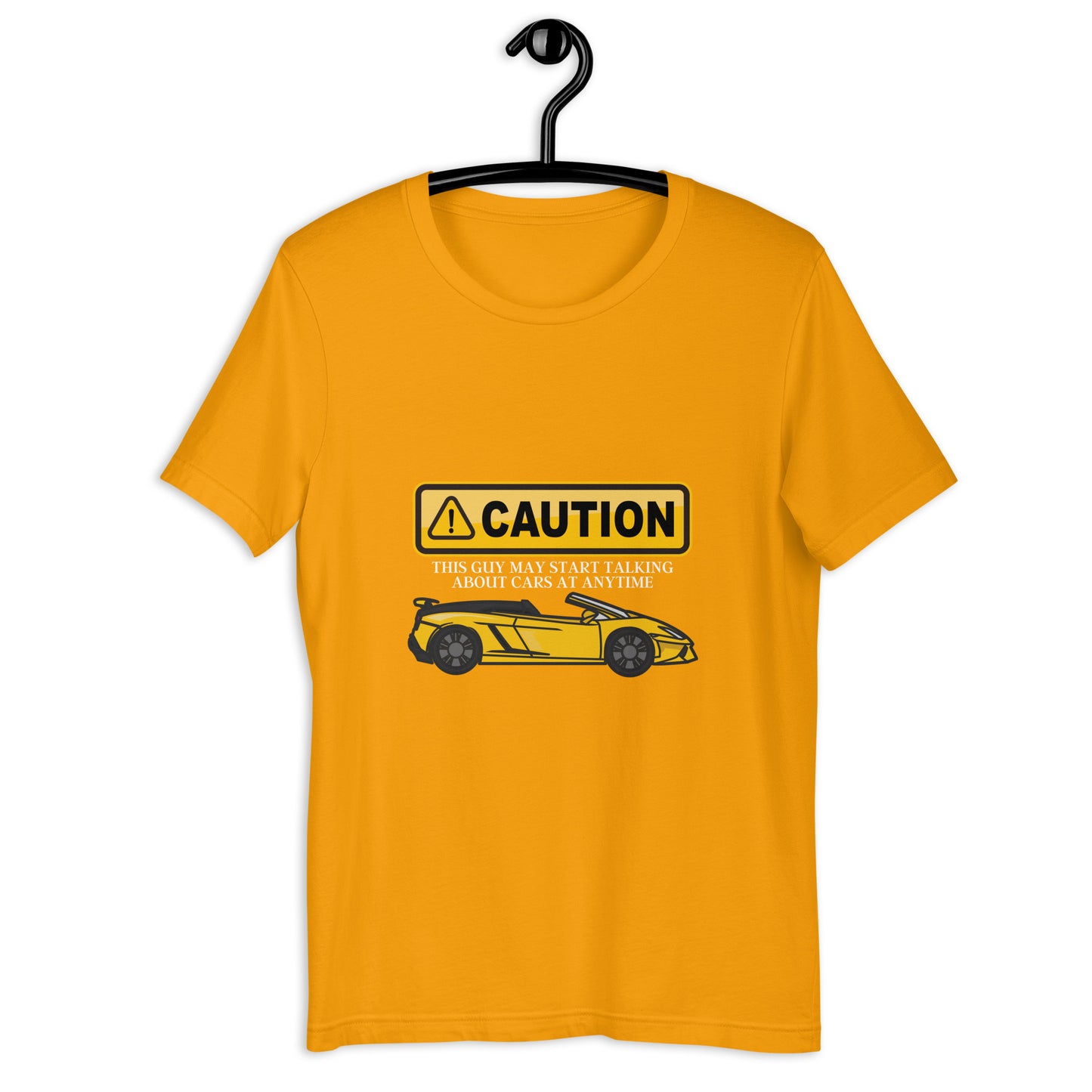 CAUTION TEE - GOLD