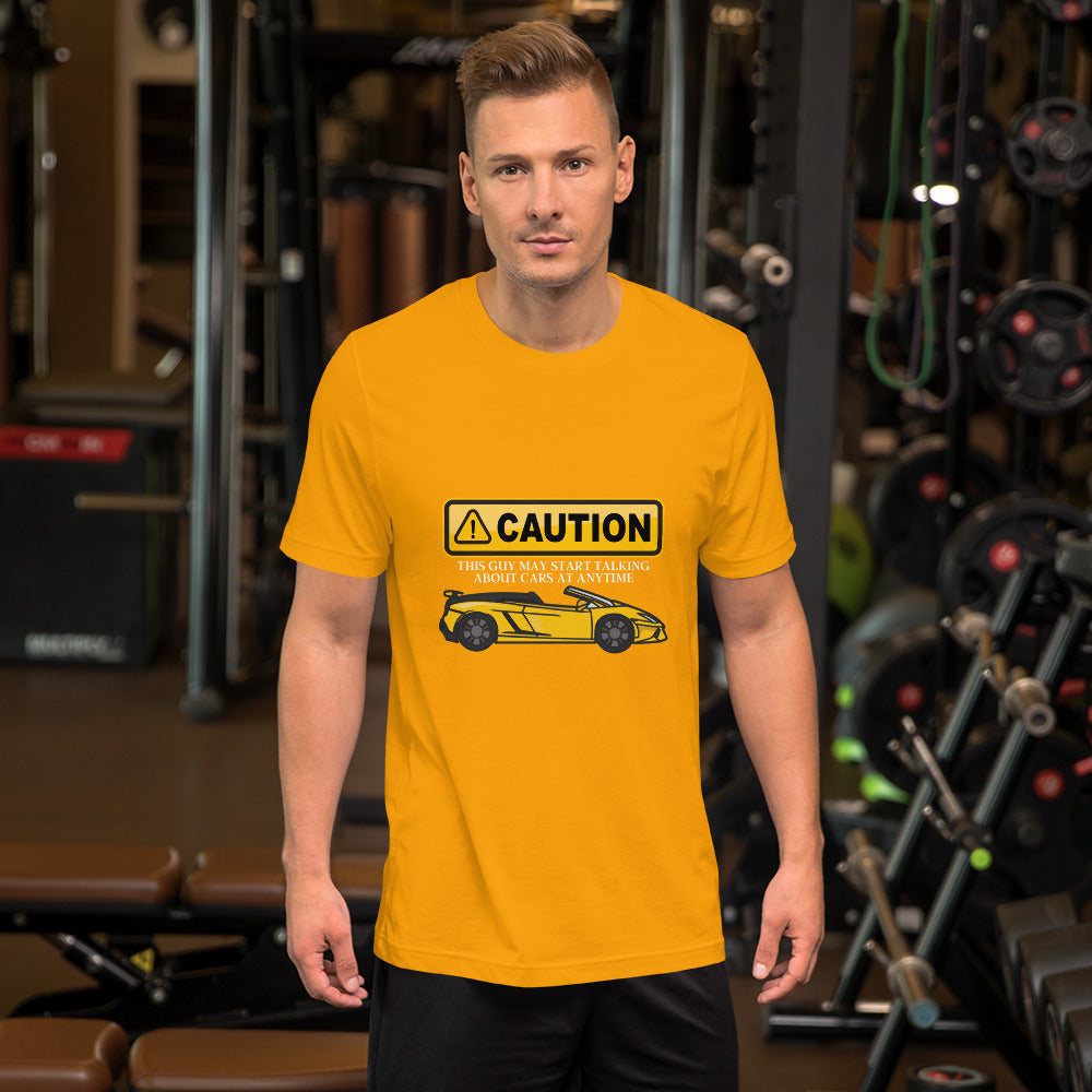 CAUTION TEE - GOLD