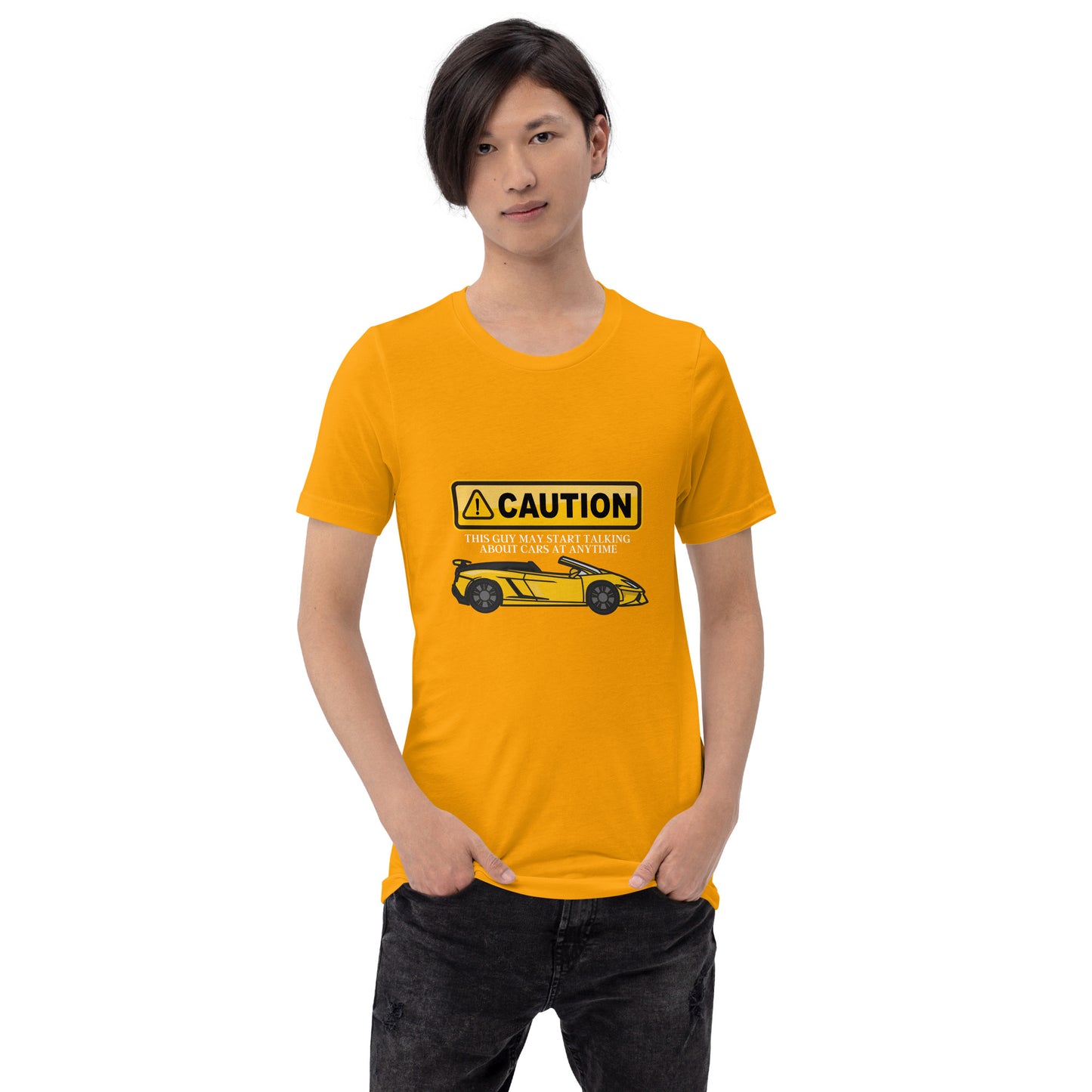 CAUTION TEE - GOLD