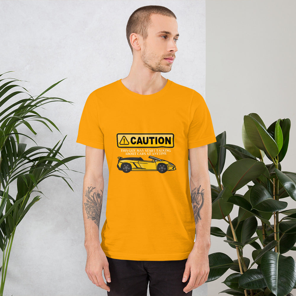 CAUTION TEE - GOLD