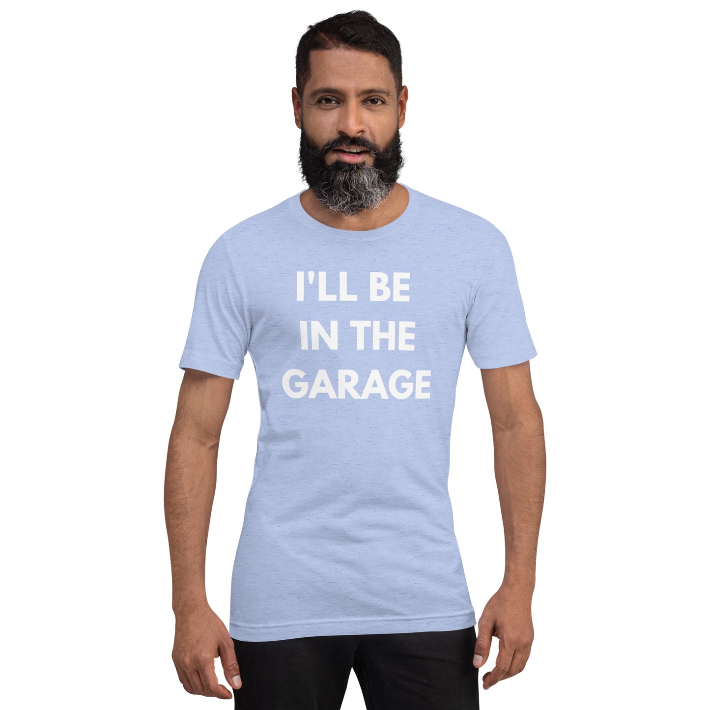 I'LL BE IN THE GARAGE TEE - BLUE