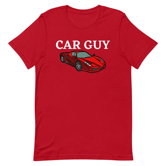 CAR GUY TEE - RED WITH RED CAR