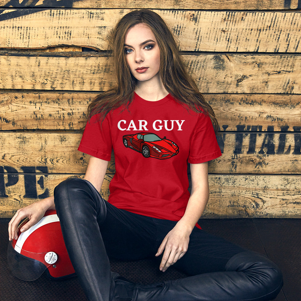 CAR GUY TEE - RED WITH RED CAR