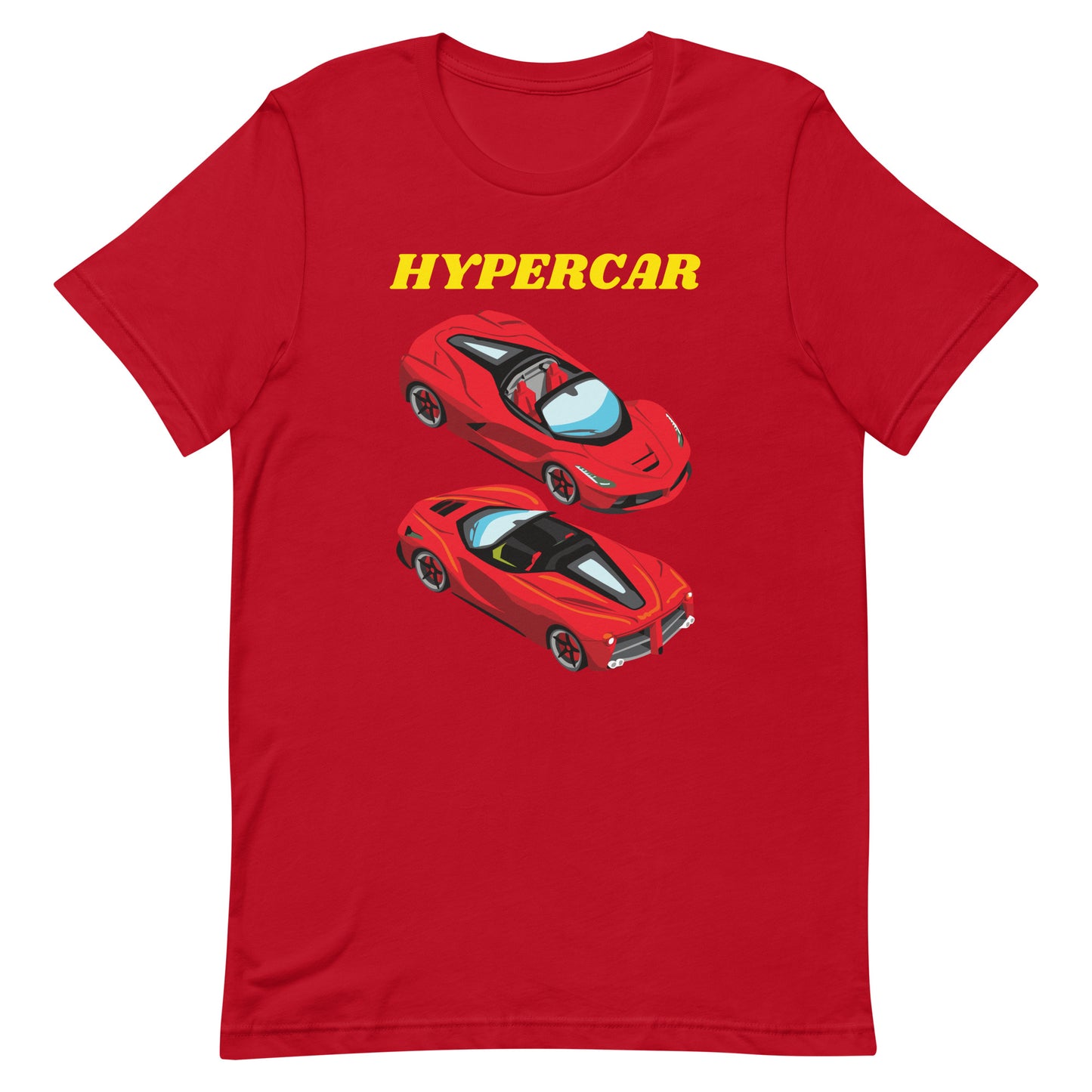 HYPERCAR TEE - RED WITH YELLOW LOGO