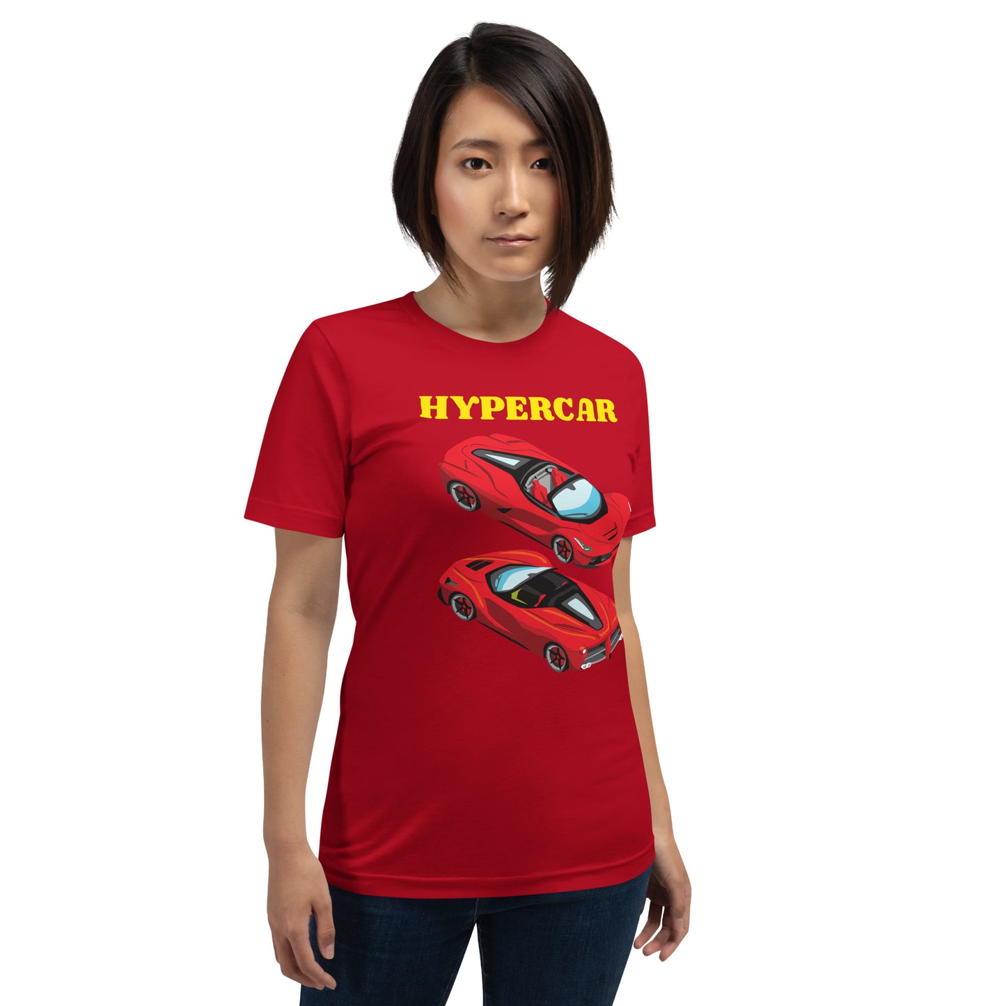 HYPERCAR TEE - RED WITH YELLOW LOGO